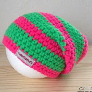 Beanie neonpink-neongrün