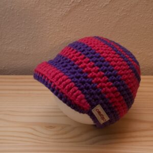 Mütze violett-magenta mit Dächli