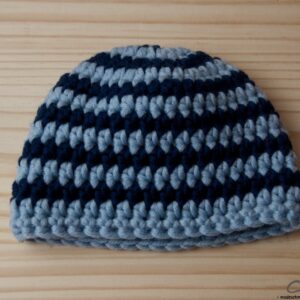 Mütze zweifarbig eisblau-marine