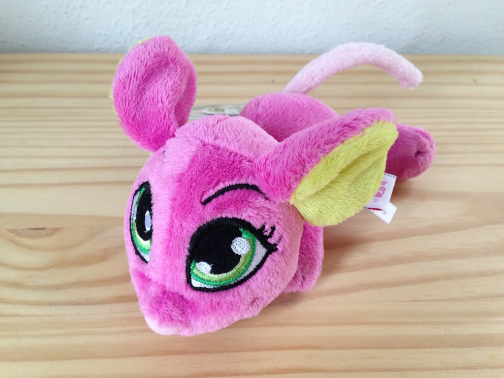 Maus Grossauge pink, 15 cm liegend