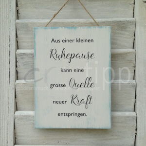 Aus einer kleinen Ruhepause ...