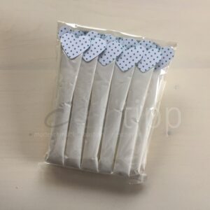 Zuckersticks mit Herz mit kleinen Punkten - Herz weiss-petrol