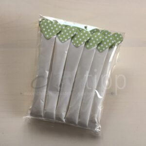 Zuckersticks mit Herz mit mittelgrossen Punkten - Herz celery (pastellgrün)