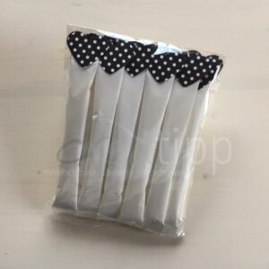 Zuckersticks mit Herz mit mittelgrossen Punkten - Herz black