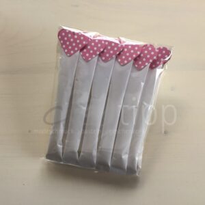 Zuckersticks mit Herz mit mittelgrossen Punkten - Herz blush (rosa)