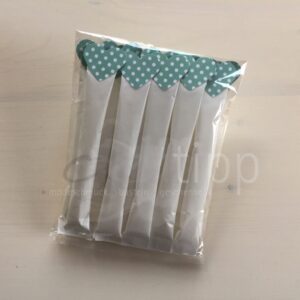 Zuckersticks mit Herz mit mittelgrossen Punkten - Herz mint