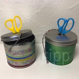 Schnurbox - mit Masking Tapes verziert