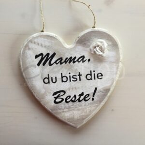 Herz mittel natur "Mama, du bist die Beste"