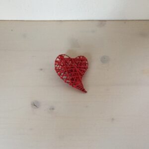 Herz rot, 7x9 cm
