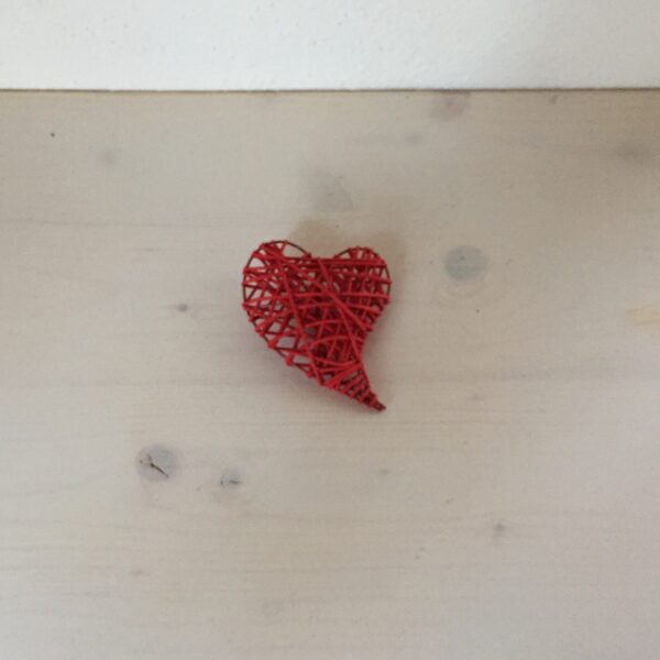 Herz rot, 7x9 cm