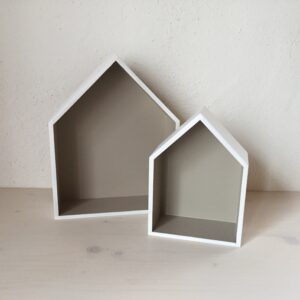 Holzhaus weiss-beige