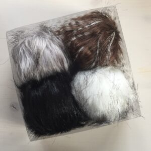 Kunstfellpommel zum Annähen