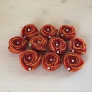 kleine Filzrösli orange zweifarbig
