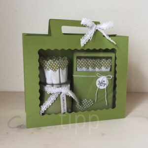 Zuckersticks-Set-Tasche grün (Gläsli grün, Böxli grün)
