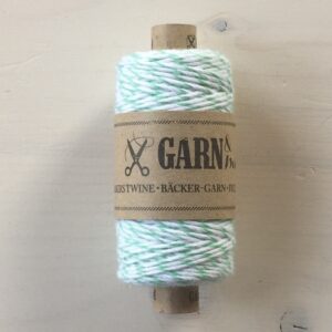 Bäckergarn mintgrün-weiss