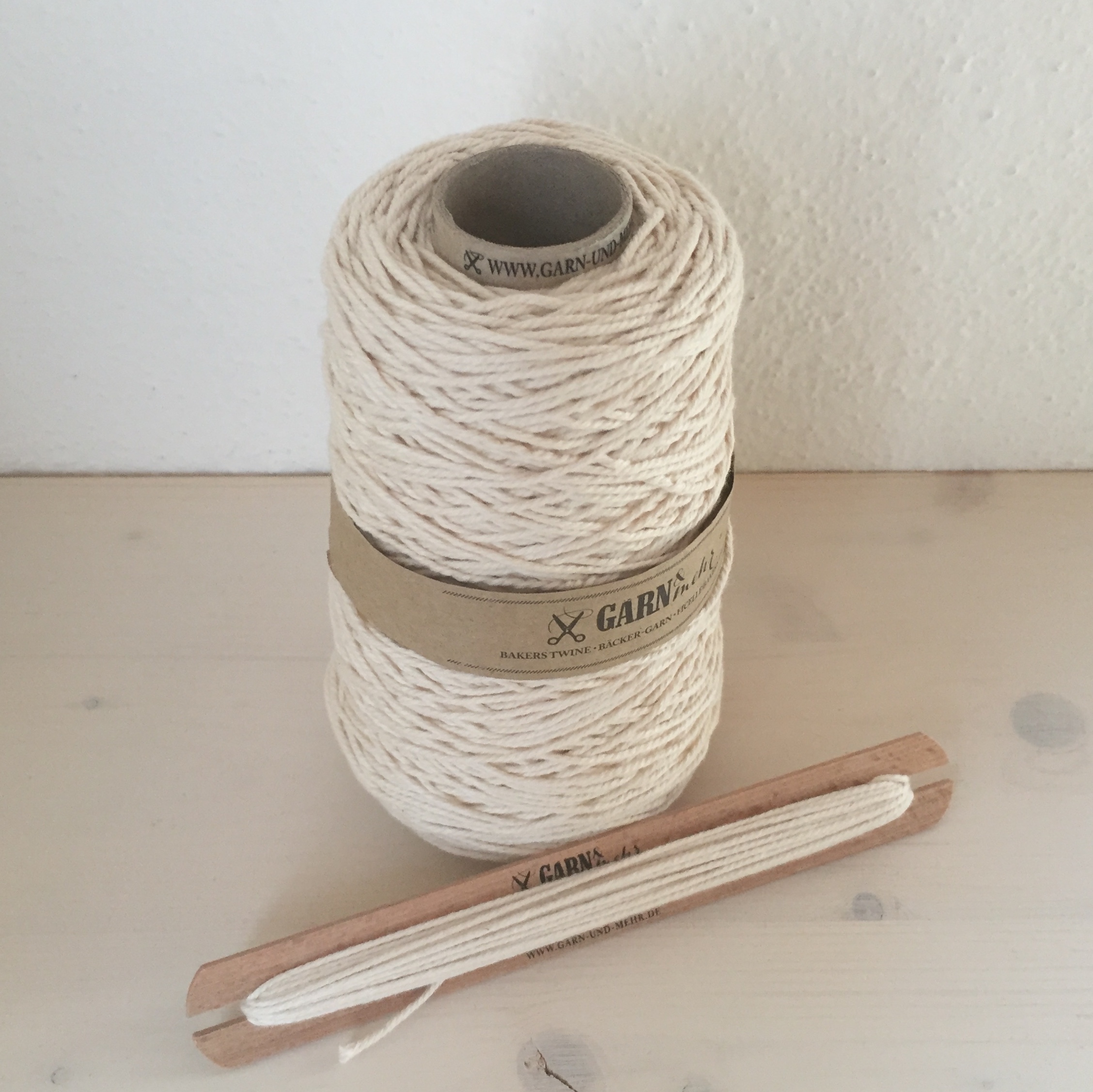 Bäckergarn 2 mm, naturweiss einfarbig