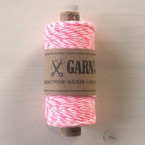 Bäckergarn "specials", neonpink-weiss