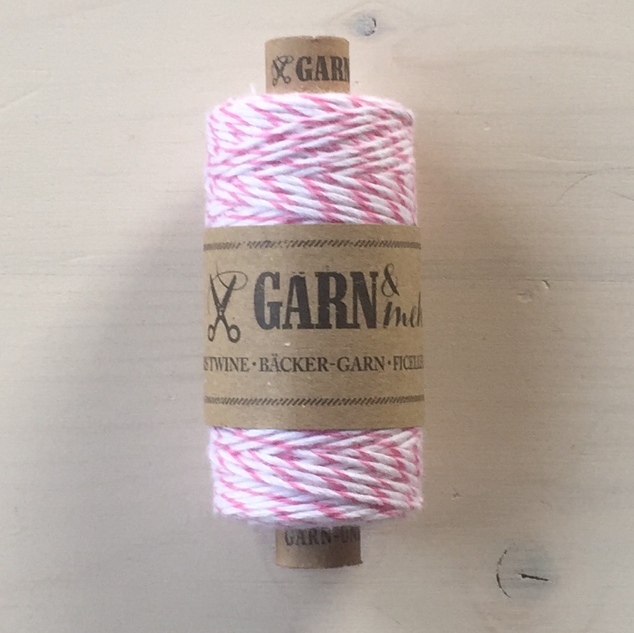 Bäckergarn rosa-weiss