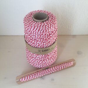 Bäckergarn 2 mm, rot-weiss