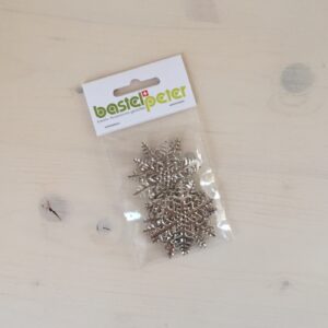 Schneeflocke Metall, 4 cm silber
