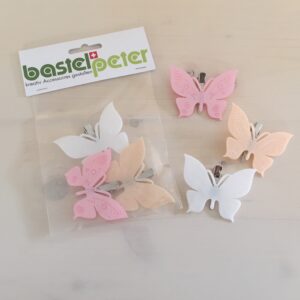 Schmetterling mit Clip, 6 cm, Inhalt 3 Stück