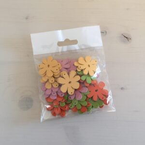 Holz-Streu-Blumen, 3 cm, Beutel à 36 Stück