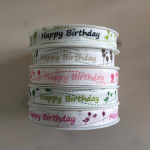 Band "Happy Birthday" 15 mm