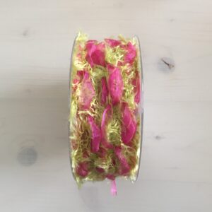 Frühlingsband gelbgrün/pink