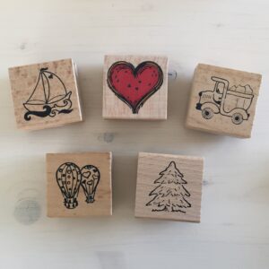 Quadratische Holzstempel gross (4.5 x 4.5 cm)