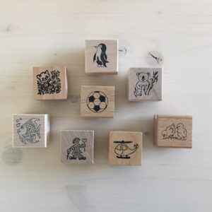Quadratische Holzstempel klein (3 x 3 cm)
