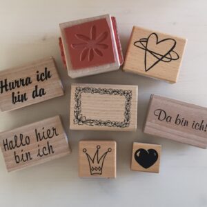 Verschiedene Holzstempel
