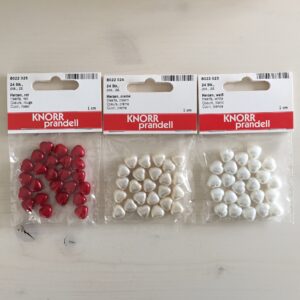 Herzperlen 1 cm, 24 Stück
