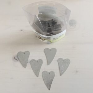 Flaches Silberherz lang, 3 x 4 cm