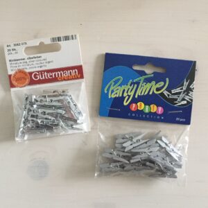 Miniklammern silber, 25 mm