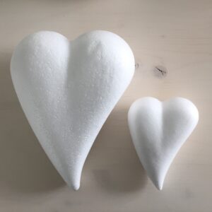 Styroporherz Tropfen