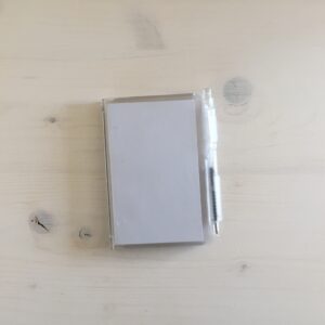 Blöckli mit Kugelschreiber