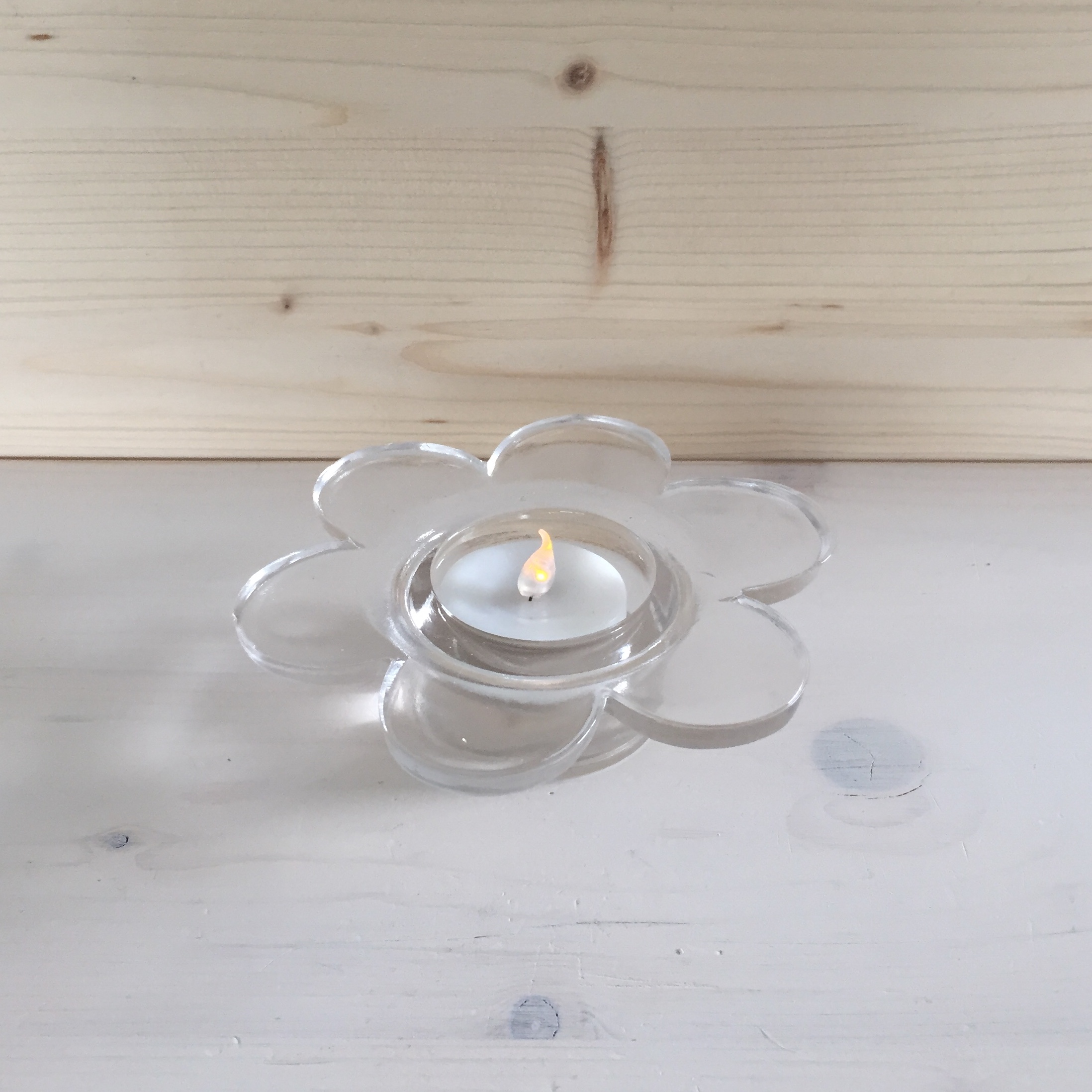 Teelichtglas "Blume"