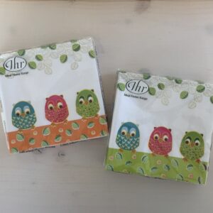 IHR Servietten Eulen (Cocktail)