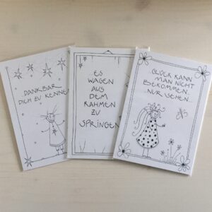 Postkarten mit Text, Hochformat