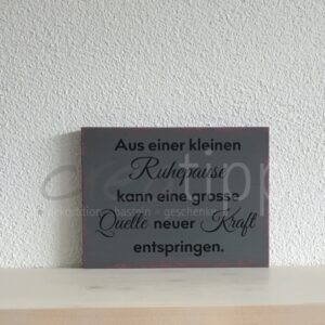 Aus einer kleinen Ruhepause ..., grau