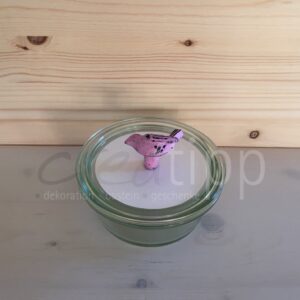 Gourmetglas (300 ml) mit rosa Vögeli