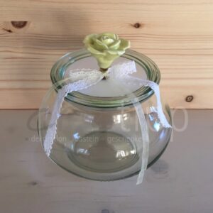 Schmuckform gross (1062 ml) mit gelber Rose