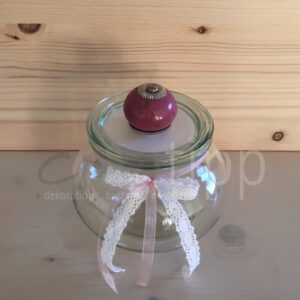Schmuckform mittel (560 ml) mit Shabby-chic-Knopf altrosa
