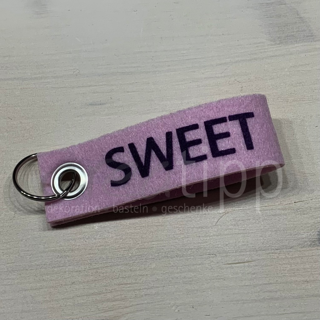 Schlüsselanhänger "Sweet Home", rosa – Bild 3