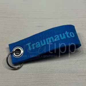 Schlüsselanhänger "Traumauto", blau