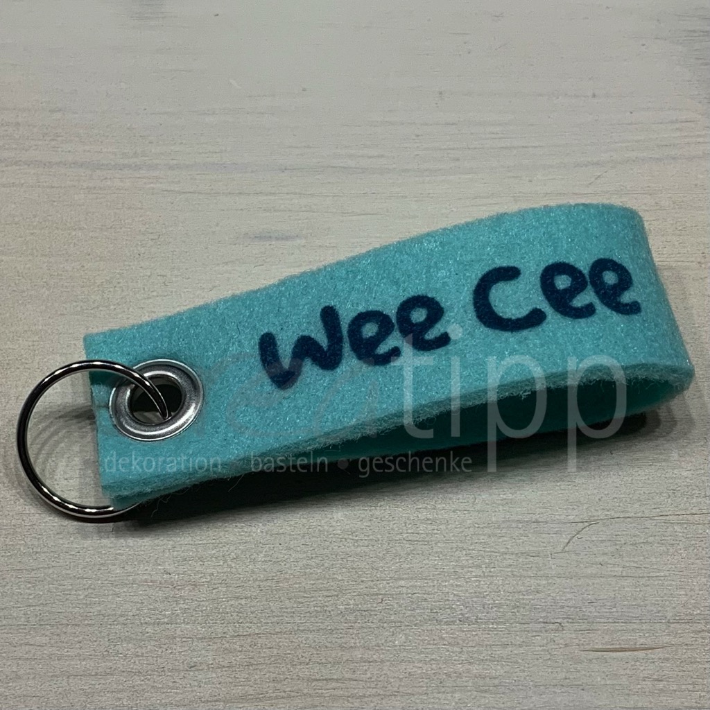 Schlüsselanhänger "Wee Cee", aqua (hellblau)