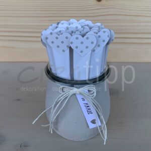 Zuckersticks-Gläsli "vo Härze", Grey White